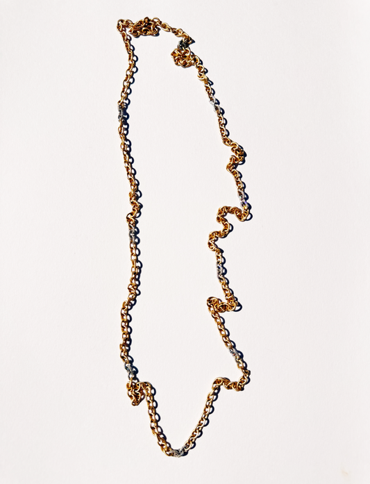 Gold and Diamond Link Chain