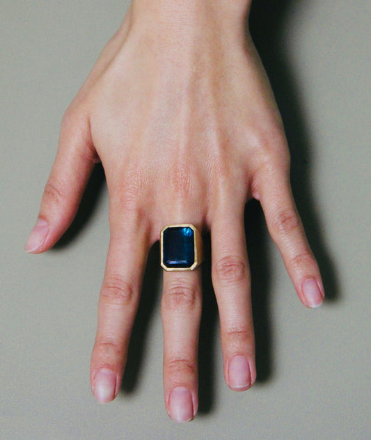 Blue Tourmaline Ring