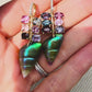 Maireener Shell Pendant with Spinel and Diamond