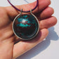 Shattuckite Healing Sphere with Diamonds