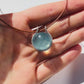Very Mini Aquamarine Healing Sphere with Diamonds