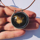 Amber Healing Sphere with Diamonds