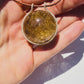 Rutilated Quartz Healing Sphere with Diamonds