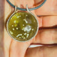Libyan Desert Glass Healing Sphere Necklace with Diamonds