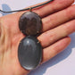 Brown Sapphire and Grey Moonstone Necklace