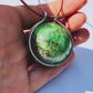 Tsavorite Healing Sphere with Diamonds