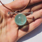 Aquamarine Healing Sphere Necklace with Diamonds