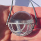 Diamond Basket with Quartz Healing Sphere Necklace
