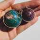 Shattuckite and Dioptase Healing Sphere with Diamonds