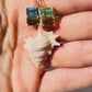 Shell Pendant with Tourmalines and Diamonds