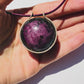 Ruby Zoisite Healing Sphere with Diamonds