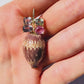 Shell Pendant with Spinel and Diamonds