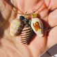 Triple Shell and Gem Necklace