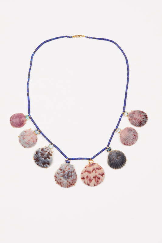 Tourmalines, Sapphires and Shells on Beads