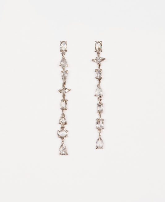 Diamond Earrings in White and Rose Gold