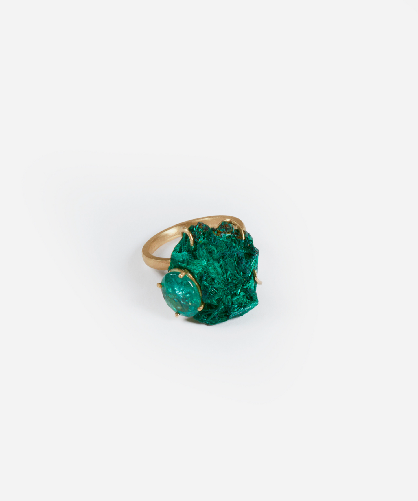 Malachite and Tourmaline Ring