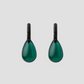 Black Diamond and Green Quartz Earrings