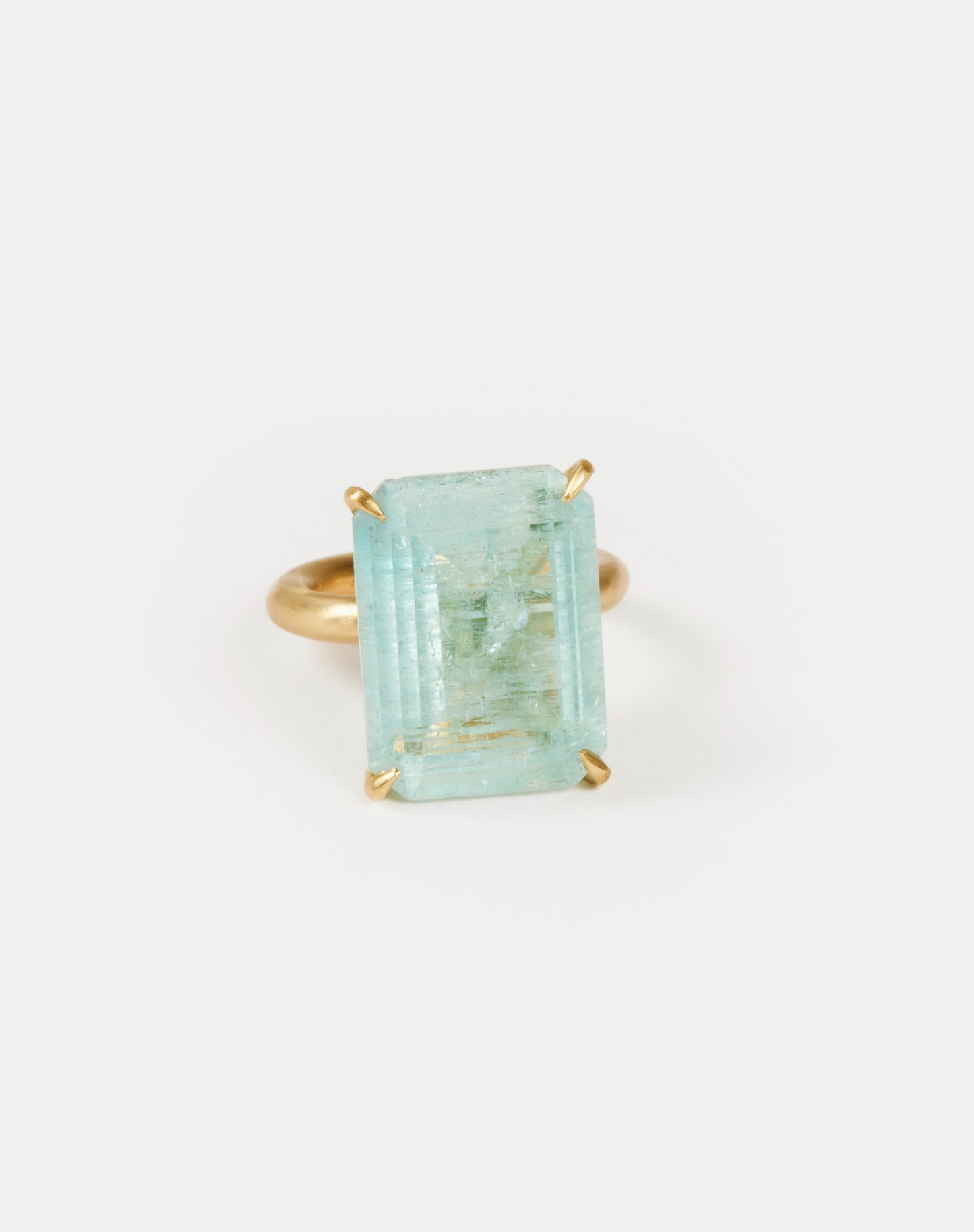 Aquamarine Emerald Cut Ring